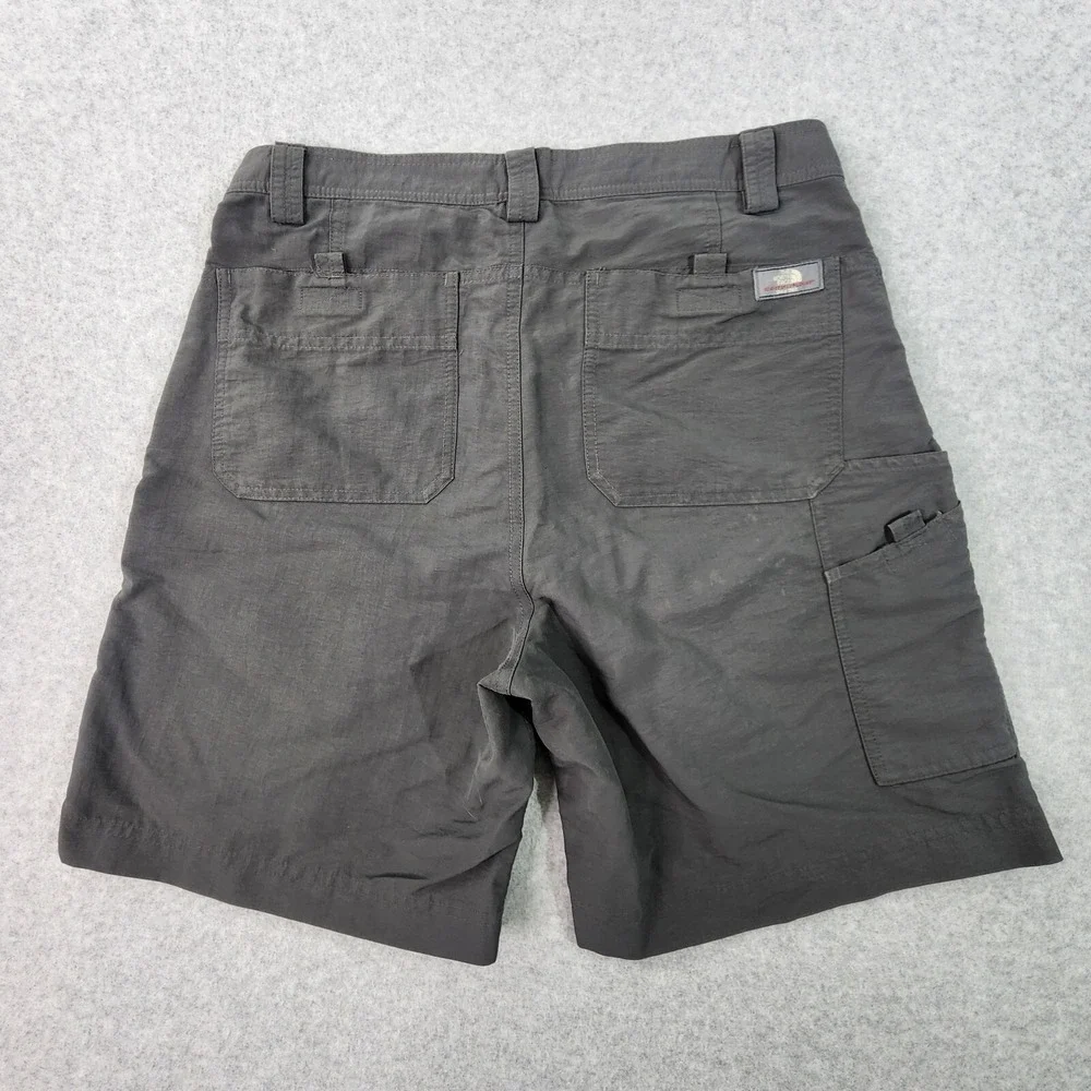The North Face Chino Shorts Men 32 Gray Nylon Pockets Outdoors Hiking Activewear